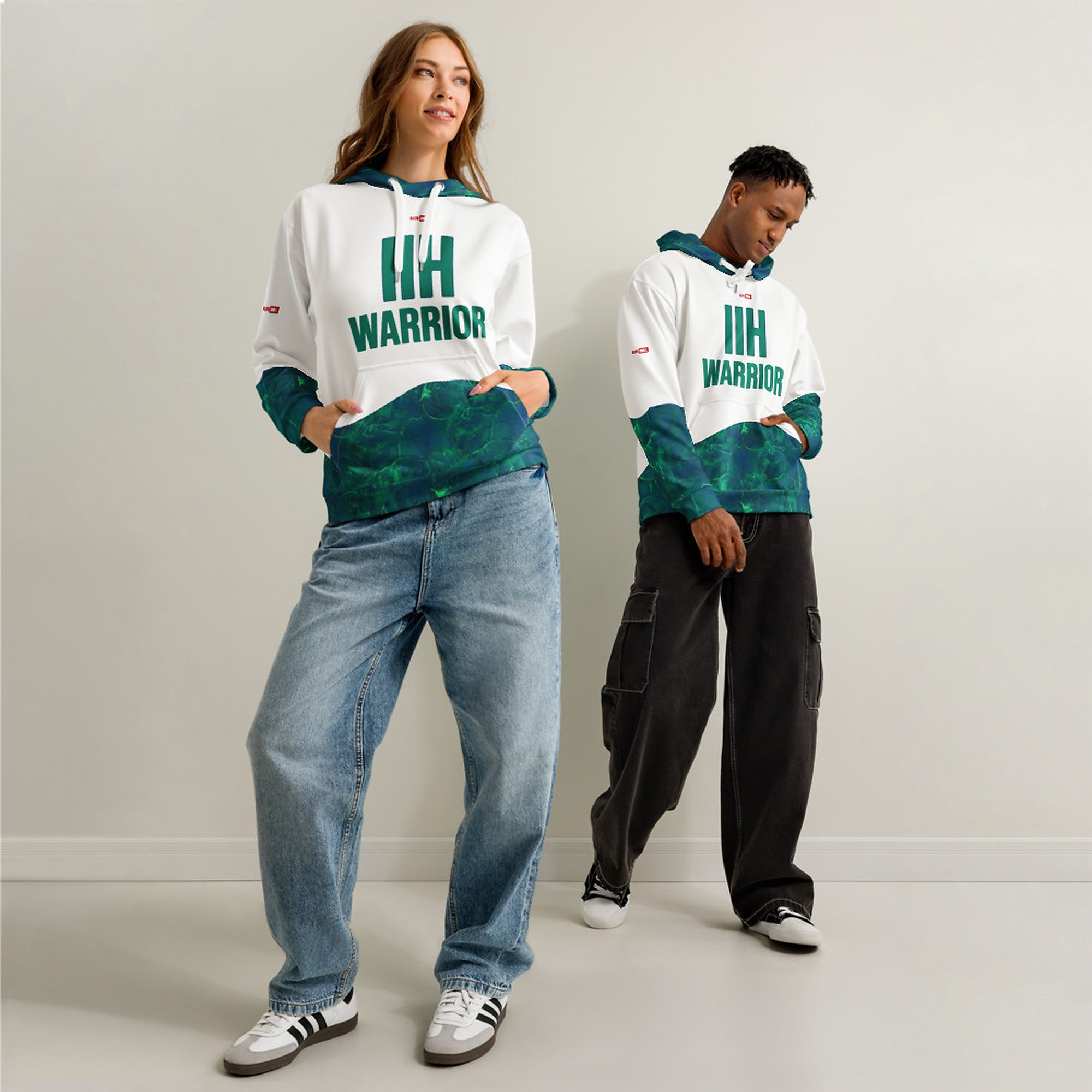 ILLTOCHILL IIH awareness Idiopathic Intracranial Hypertension support gift Unisex cotton hoodie – Duet Front (White)