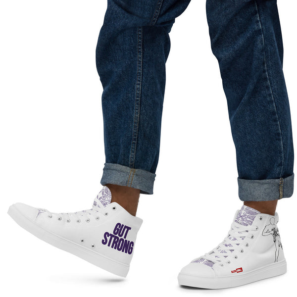 ILLTOCHILL Crohn's disease awareness and support gift Men’s high top canvas shoes – Men's Lifestyle Left