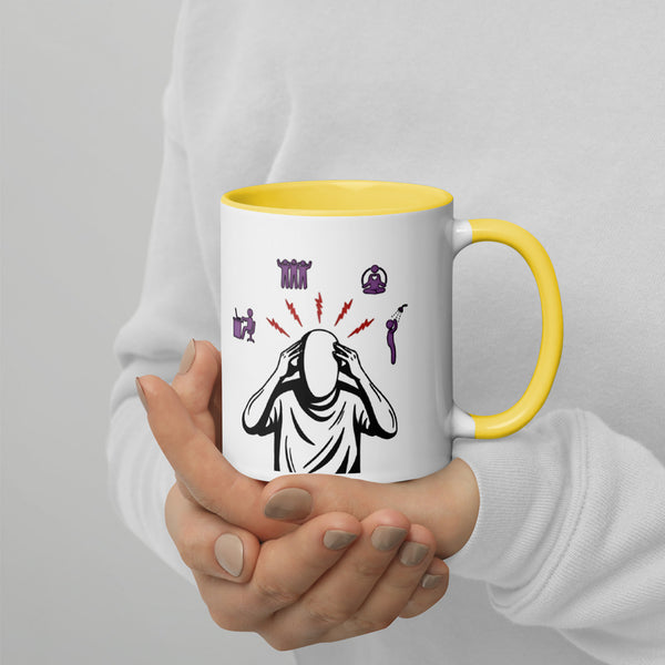 ILLTOCHILL Chronic Migraine awareness gift Mug with Color Inside – Lifestyle 4 Right