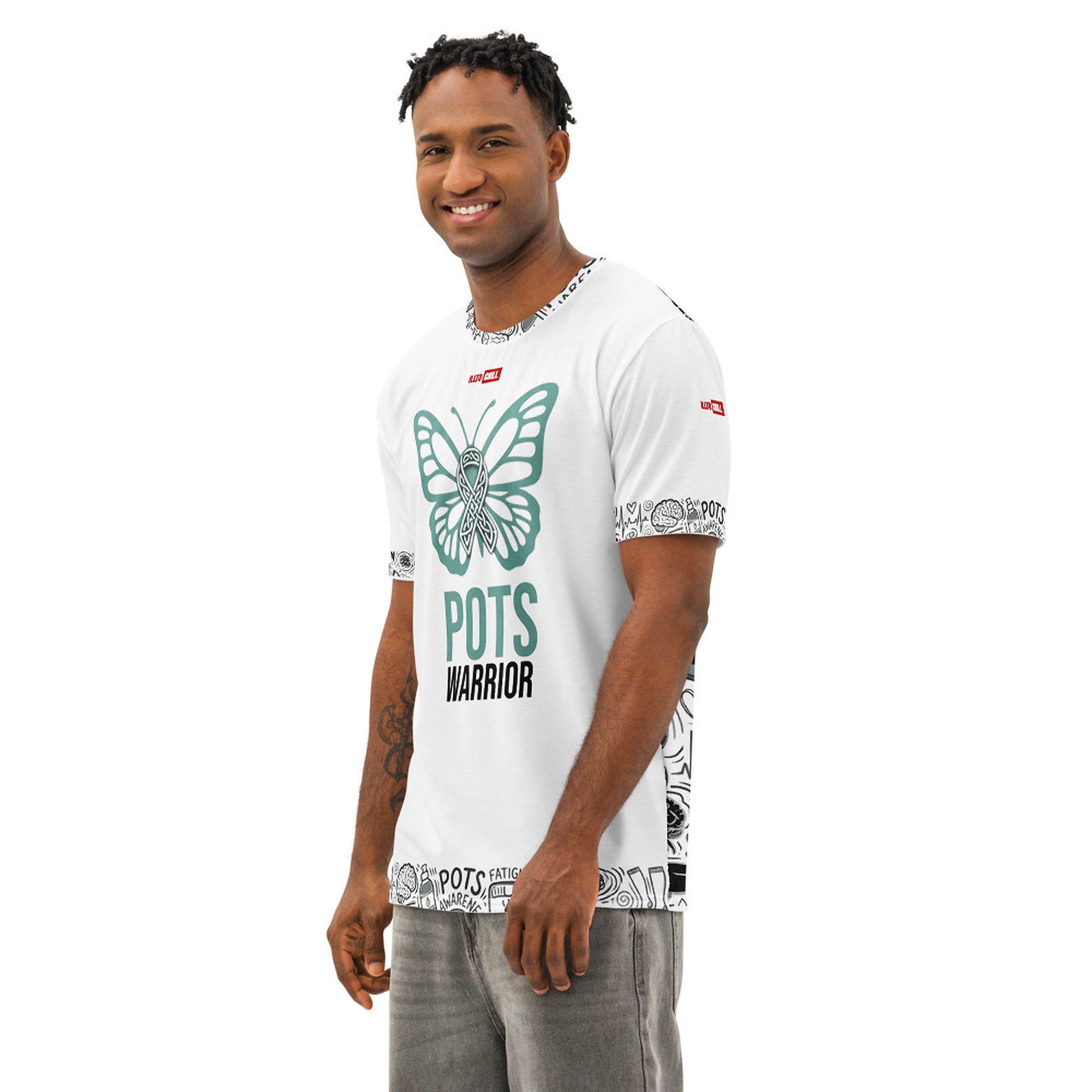 ILLTOCHILL POTS Awareness T-Shirt – Men's Left Front (White)