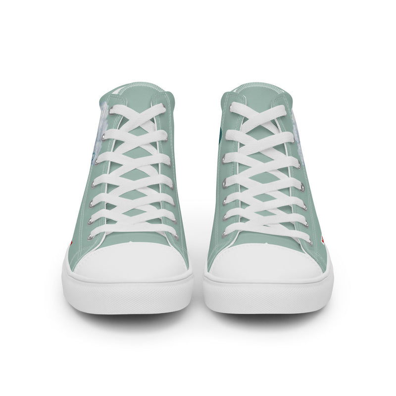 ILLTOCHILL OCD awareness Obsessive-Compulsive Disorder gift Men’s high top canvas shoes – Flat Front