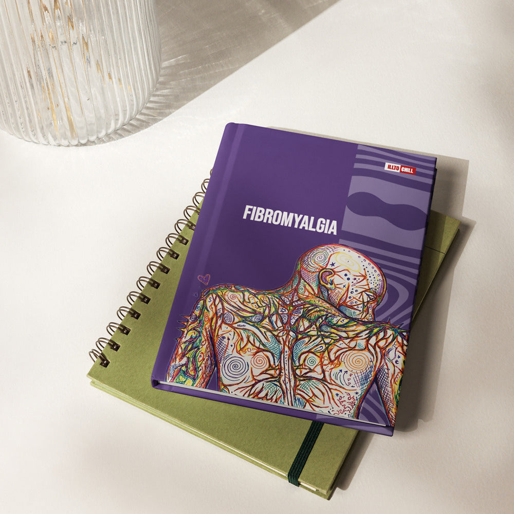ILLTOCHILL Fibromyalgia Support Hardcover Journal – Lifestyle 2 Front (Fibromyalgia Support Hardcover Journal)