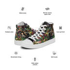 ILLTOCHILL Adhd Attention deficit awareness gift Men’s high top canvas shoes – Product specs Left #2