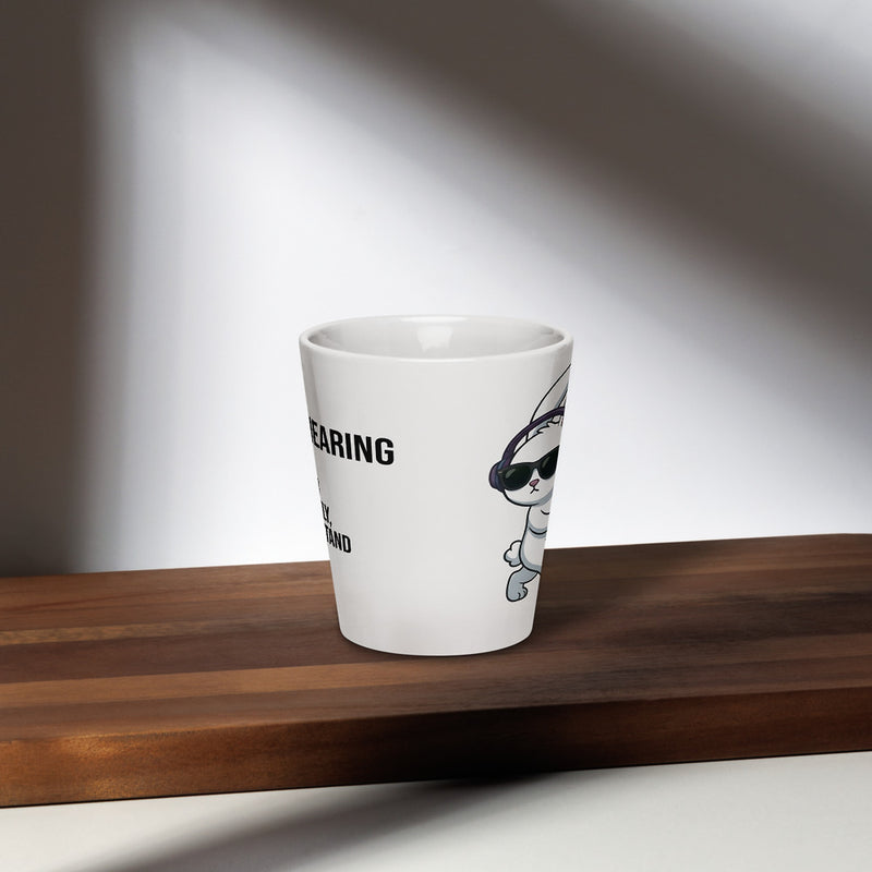 ILLTOCHILL Hard of hearing support gift for hearing impaired Latte mug – Lifestyle 2 Front