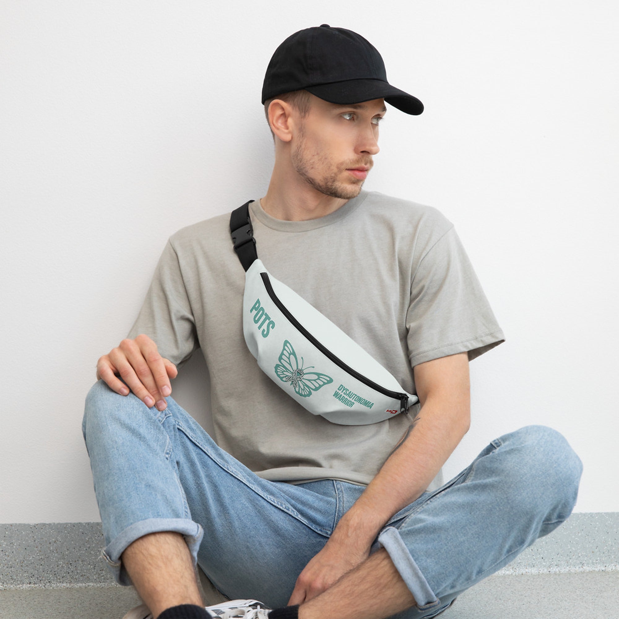 ILLTOCHILL POTS Awareness Fanny Pack – Men's Lifestyle Front (Clear)