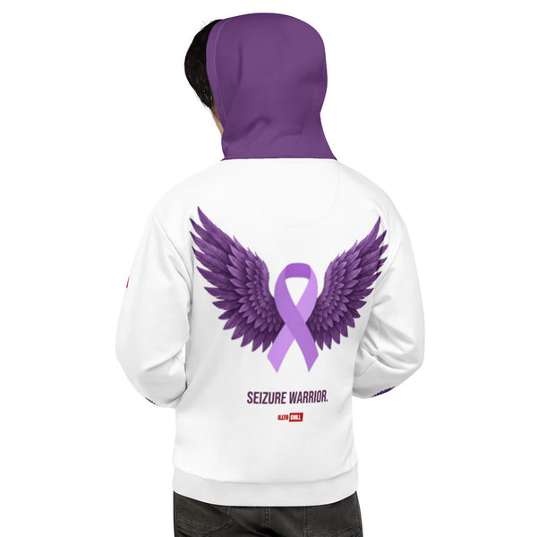 ILLTOCHILL Epileptic seizues awareness epilepsy gift heavyweight Unisex Hoodie – Men's Back (White)