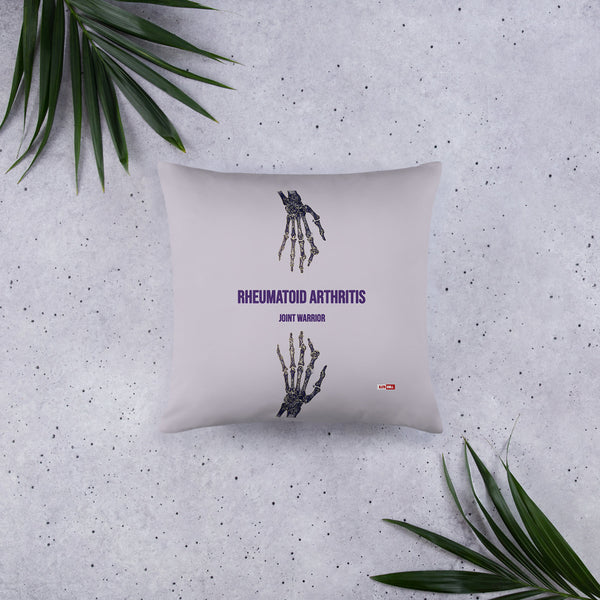 ILLTOCHILL RA awareness Rheumatoid Arthritis support gift Pillow – Flat Lifestyle Front (Black)