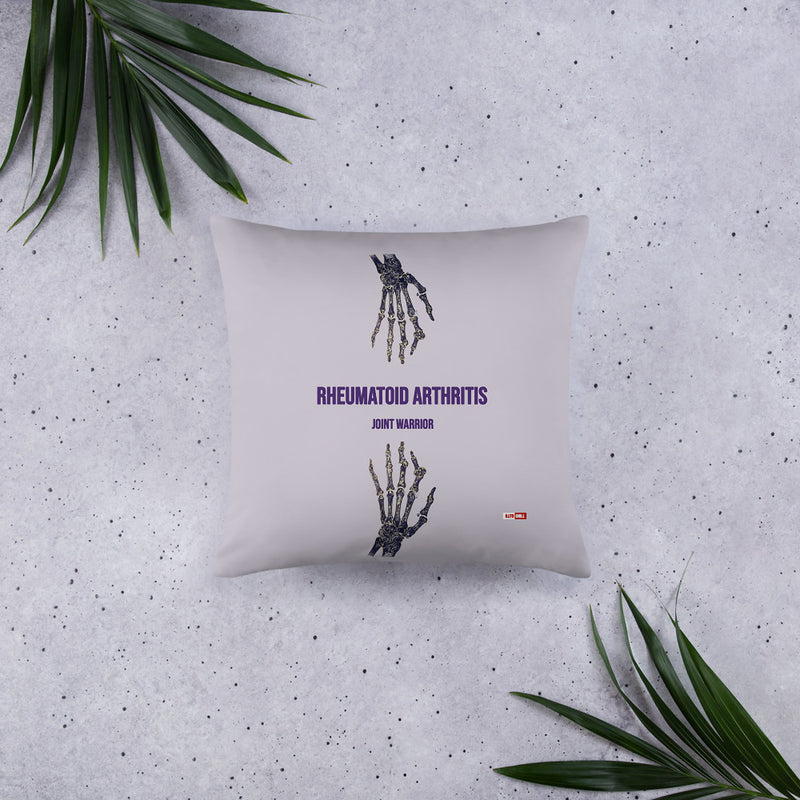 ILLTOCHILL RA awareness Rheumatoid Arthritis support gift Pillow – Flat Lifestyle Front (Black)