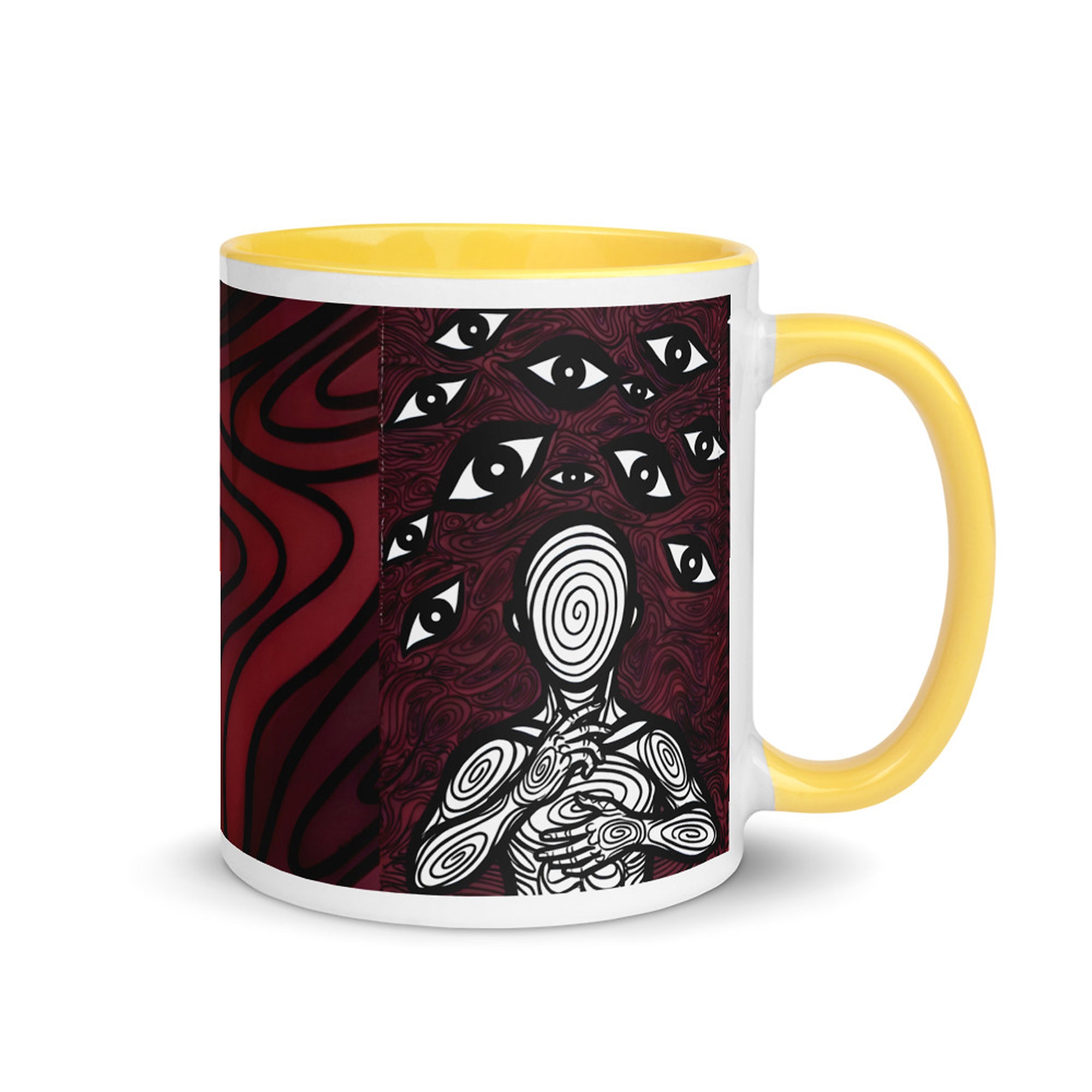 ILLTOCHILL Anxiety awareness gift Mug with Color Inside – Flat Right