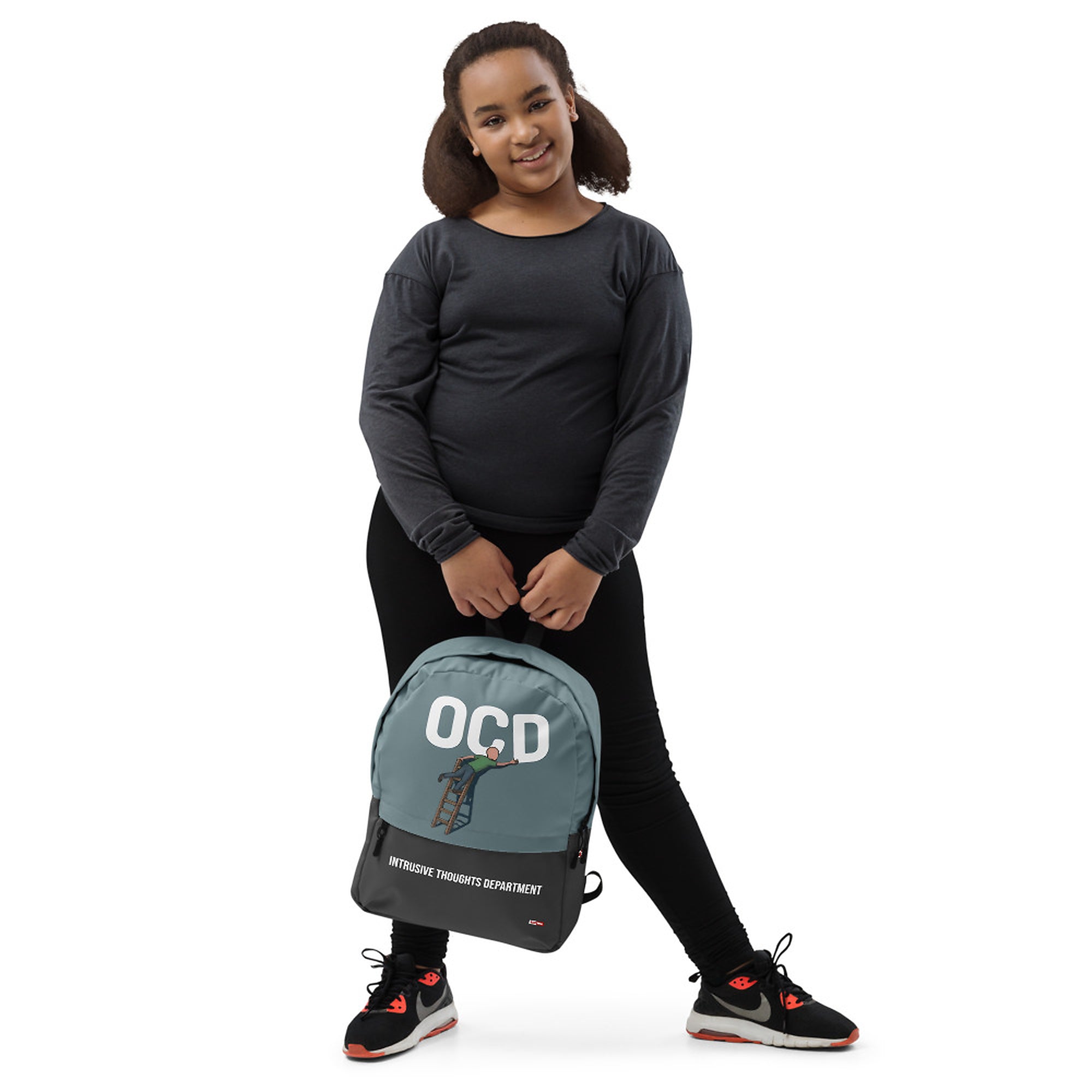 ILLTOCHILL OCD Awareness Backpack – Girl's Front (Clear)