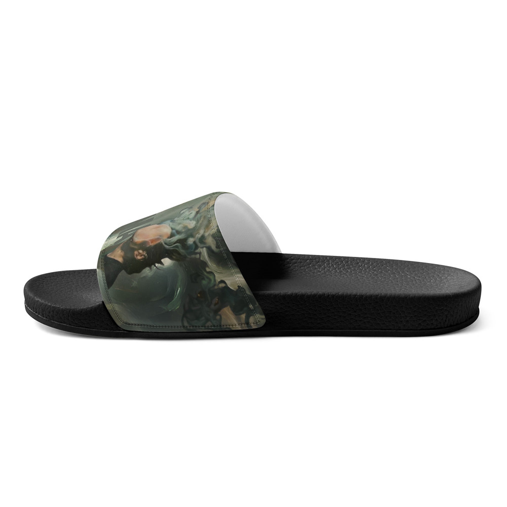 ILLTOCHILL Asthma Support Men's Slides – Flat 2 Right Inside (Asthma Support Men's Slides)