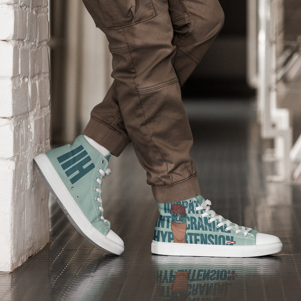 ILLTOCHILL IIH awareness Idiopathic support gift Men’s high top canvas shoes – Men's Lifestyle 2 Right 2