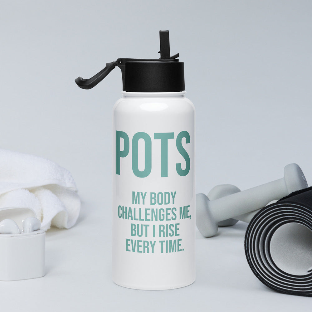 ILLTOCHILL POTS awareness gift Stainless steel water bottle with a straw lid – Lifestyle 2 Right