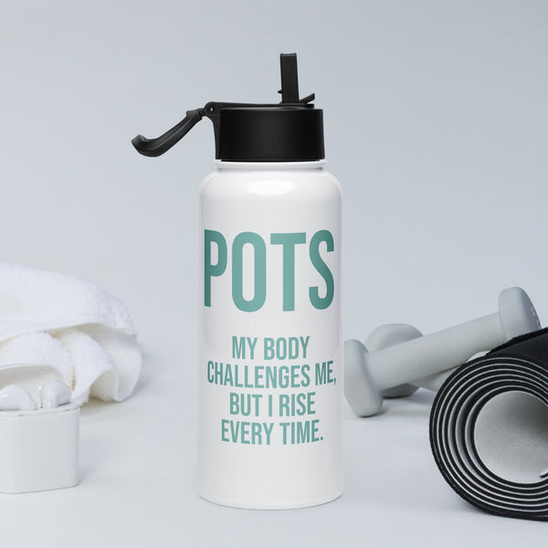 ILLTOCHILL POTS awareness gift Stainless steel water bottle with a straw lid – Lifestyle 2 Right