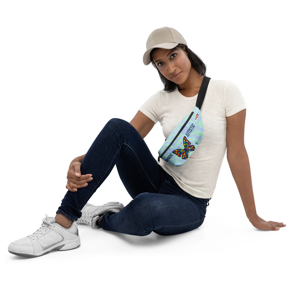 ILLTOCHILL Autism Awareness Fanny Pack – Women's 2 Front (Clear)
