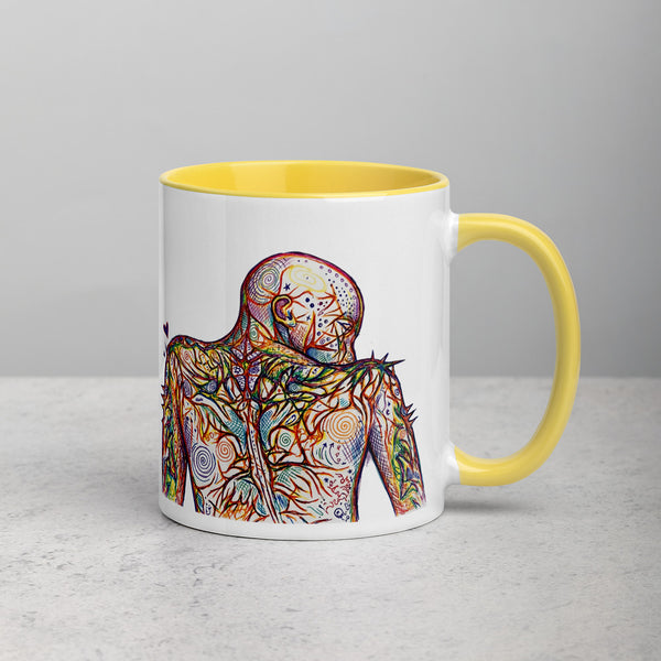 ILLTOCHILL Fibromyalgia awareness fibro gift Mug with Color Inside – Lifestyle 2 Right