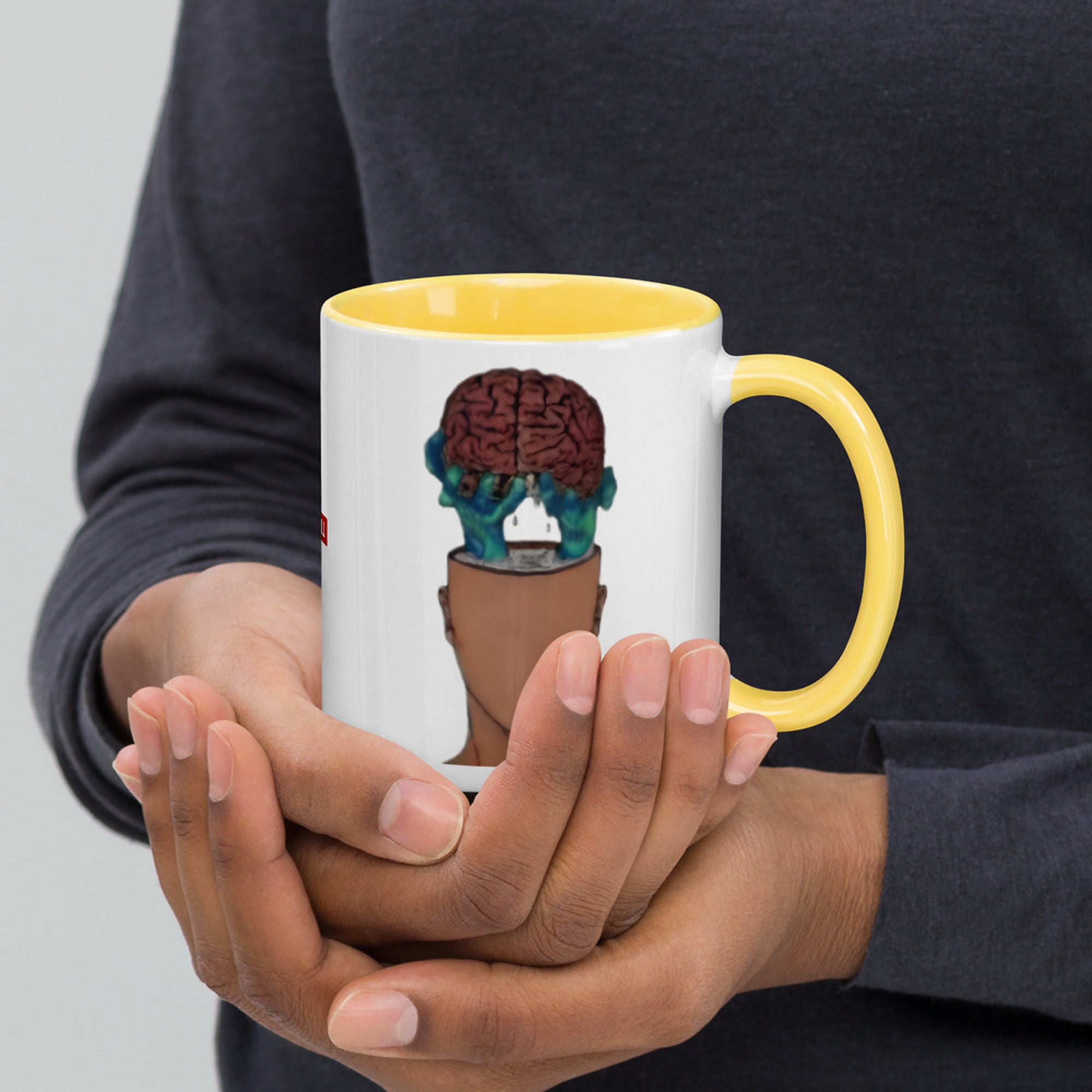 ILLTOCHILL IIH awareness Idiopathic Intracranial Hypertension support gift Mug with Color Inside – Lifestyle 3 Right