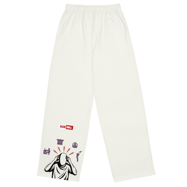 ILLTOCHILL Chronic Migraine Awareness Pants – Flat Back (White)