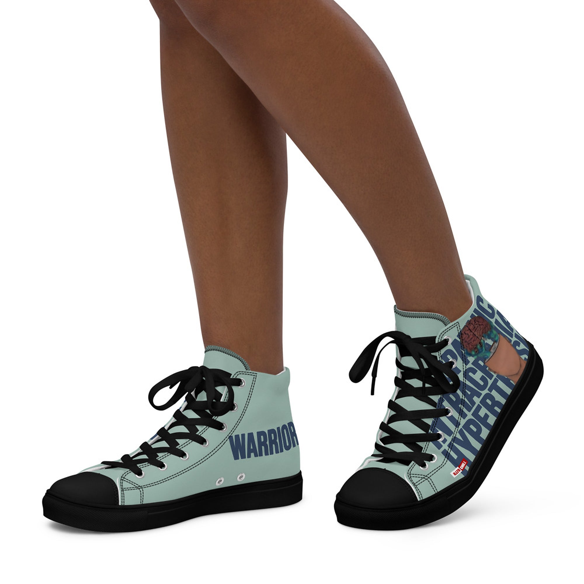 ILLTOCHILL IIH Awareness Women's High Top Shoes – Women's Left (Iih Awareness Women's High Top Shoes)