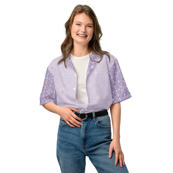 ILLTOCHILL CM Chiari Malformation awareness Unisex button shirt – Women's 2 Front (White)