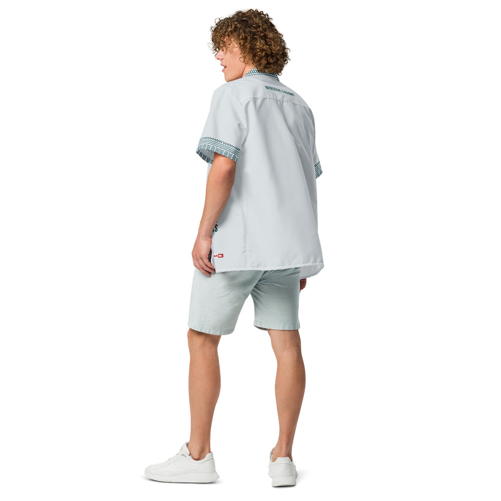 ILLTOCHILL OCD awareness Obsessive-Compulsive Disorder Unisex button shirt – Men's Back (White)