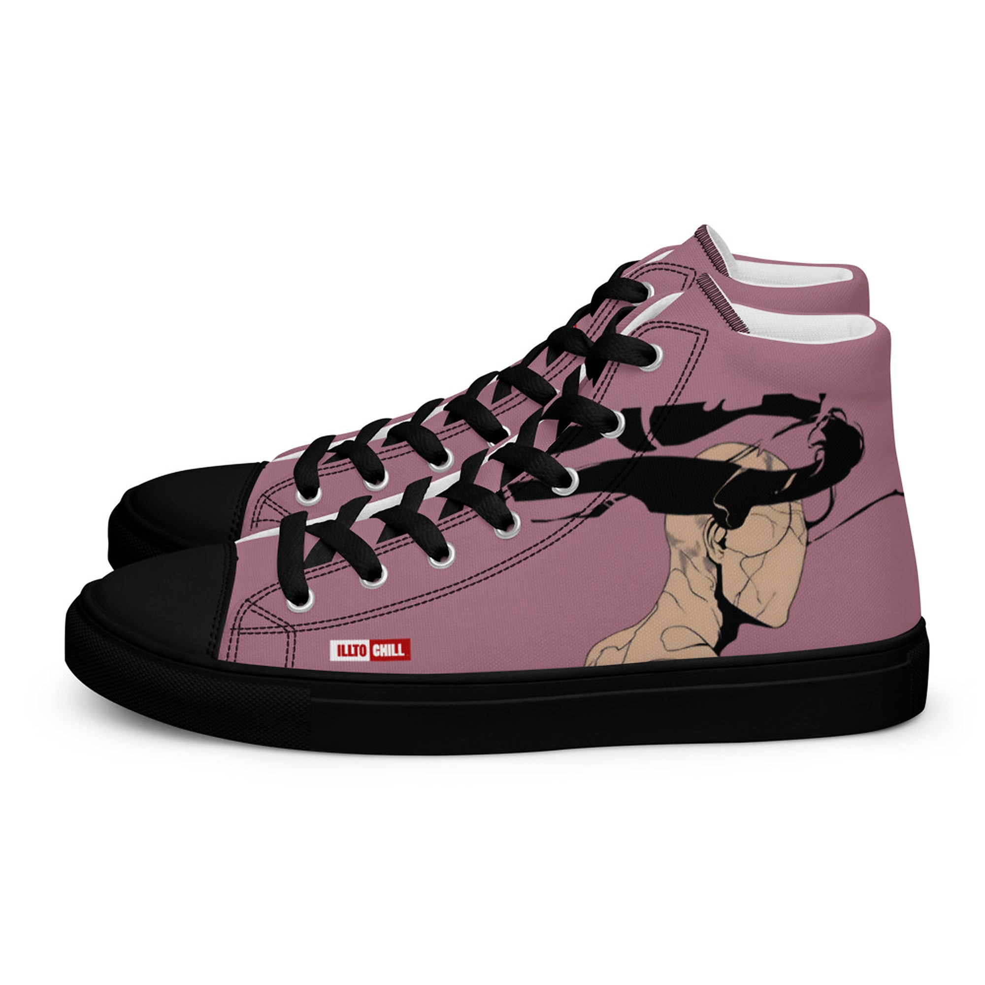 ILLTOCHILL C-PTSD Support Women's High Top Shoes – Flat Left (C-ptsd Support Women's High Top Shoes)