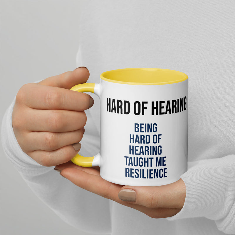 ILLTOCHILL Hard of hearing support gift for hearing impaired Mug with Color Inside – Lifestyle 4 Left