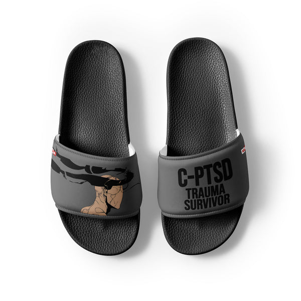 ILLTOCHILL C-PTSD Support Men's Slides – Flat Front 2 (C-ptsd Support Men's Slides)