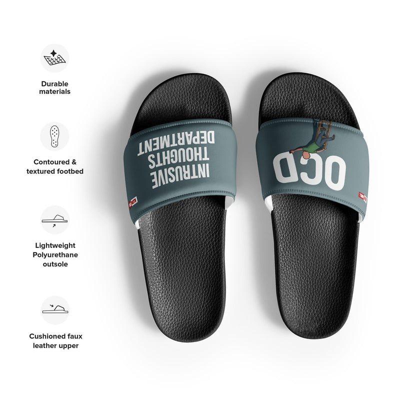 ILLTOCHILL OCD Awareness Men's Slides – Product specs Front (Ocd Awareness Men's Slides)