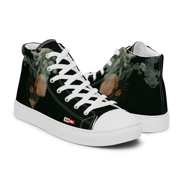 ILLTOCHILL Asthma awareness and support gift Men’s high top canvas shoes – Flat 3 Right