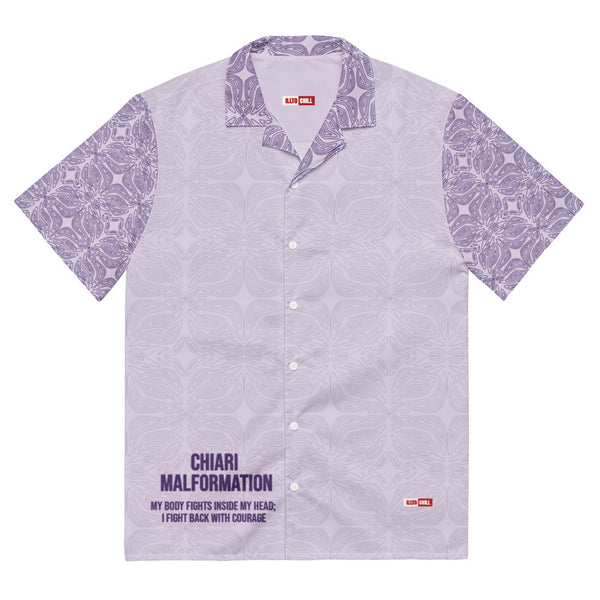 ILLTOCHILL CM Chiari Malformation awareness Unisex button shirt – Flat Front (White)