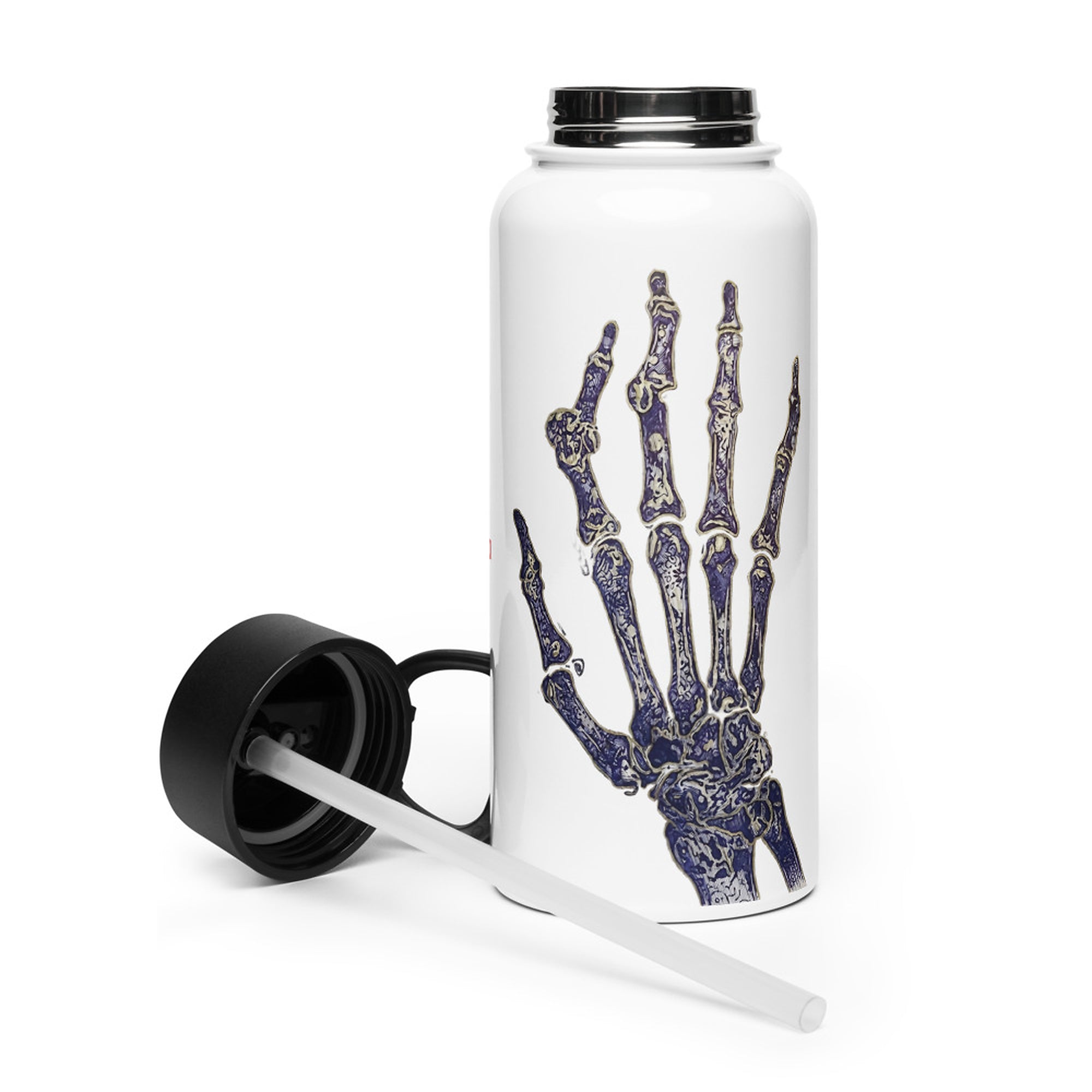 ILLTOCHILL RA awareness Rheumatoid Arthritis gift Stainless steel water bottle with a straw lid – Flat 2 Left