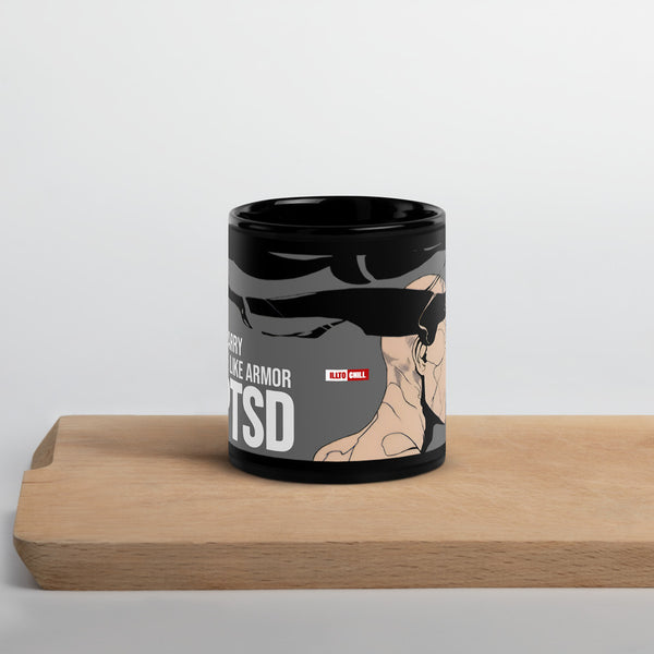 ILLTOCHILL CPTSD awareness Complex Post-Traumatic Stress disorder gift Black Glossy Mug – Lifestyle 3 Front