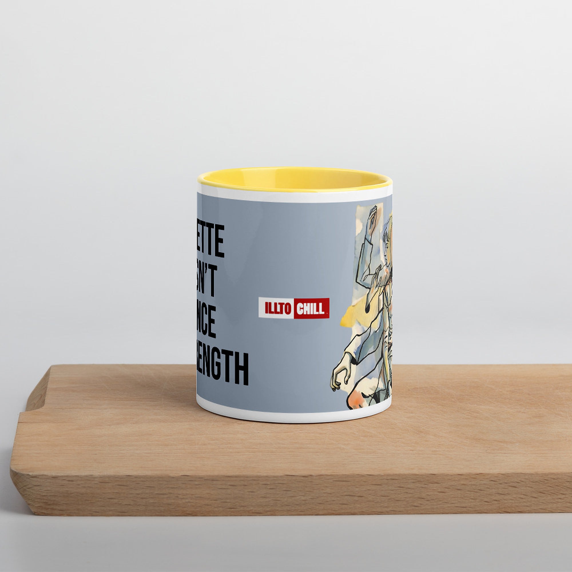 ILLTOCHILL Tourette syndrome awareness TS gift Mug with Color Inside – Lifestyle Front