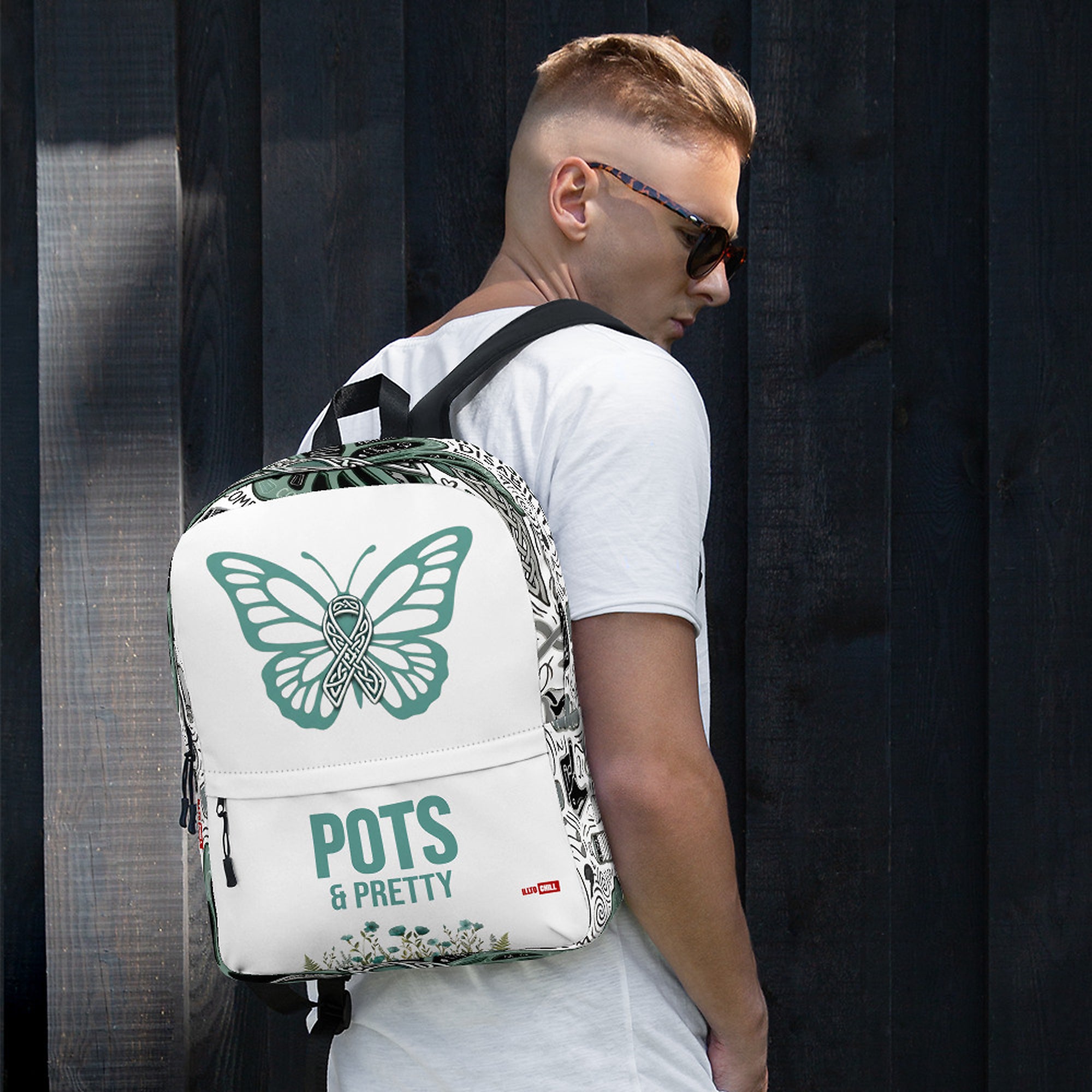 ILLTOCHILL POTS Awareness Backpack – Men's Lifestyle Front (Clear)
