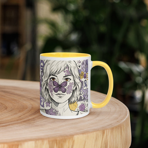ILLTOCHILL Lupus awareness gift  Mug with Color Inside – Lifestyle 5 Right