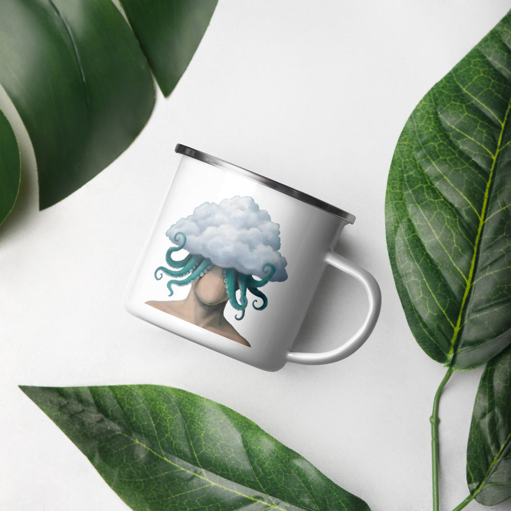 ILLTOCHILL OCD awareness Obsessive-Compulsive Disorder gift Enamel Mug – Lifestyle Right