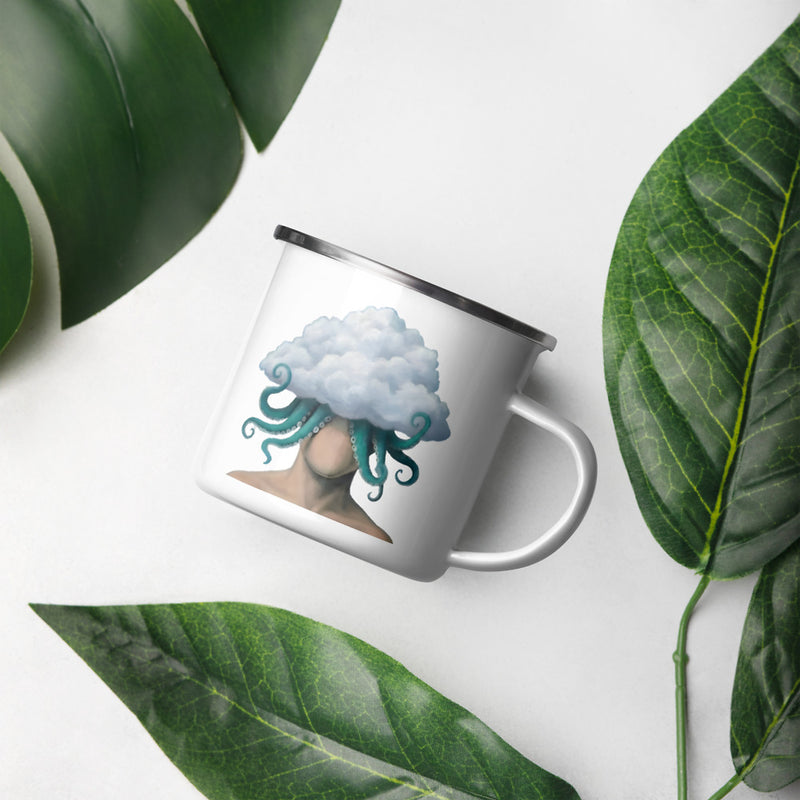 ILLTOCHILL OCD awareness Obsessive-Compulsive Disorder gift Enamel Mug – Lifestyle Right