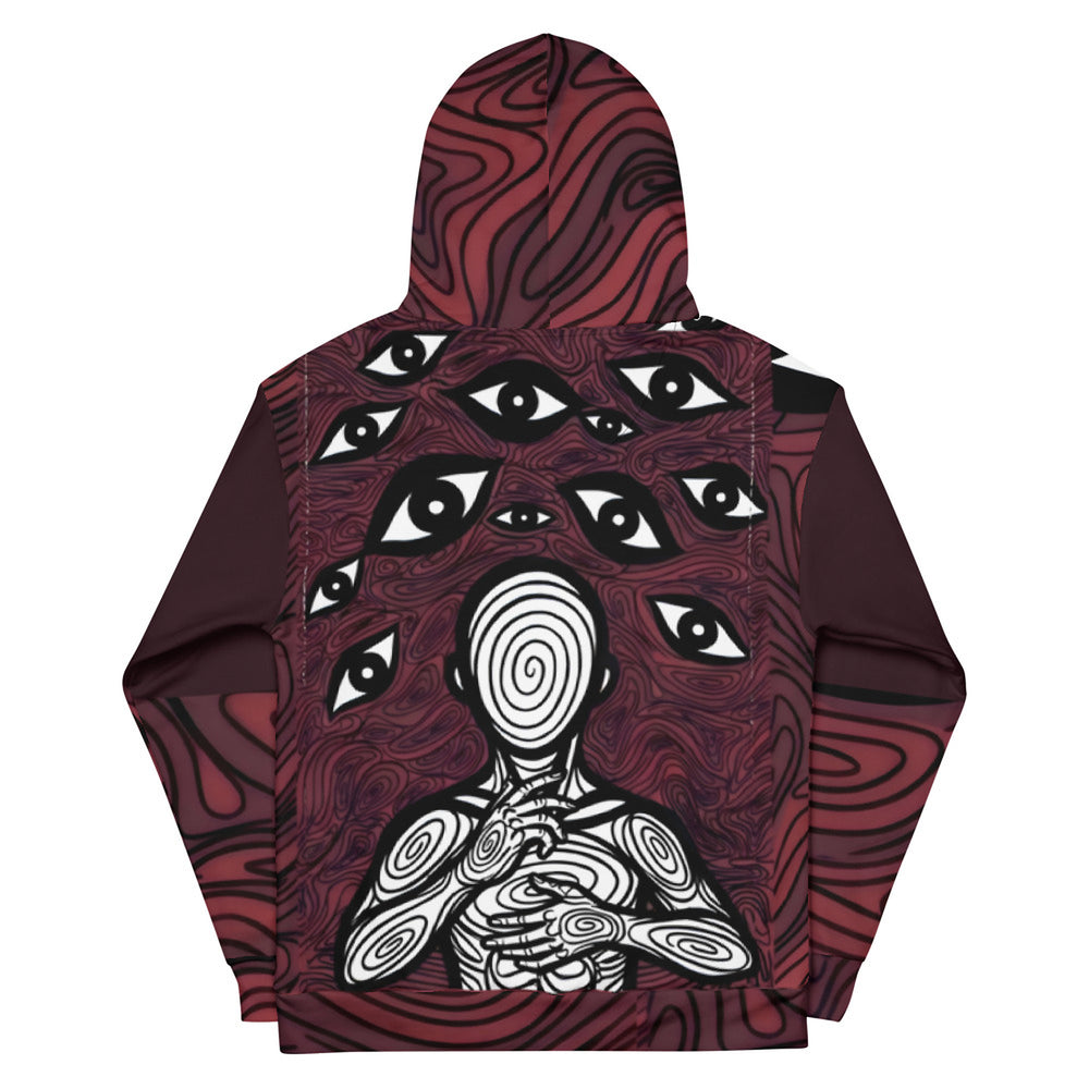 ILLTOCHILL Anxiety awareness gift Unisex cotton Hoodie – Flat Back (Black)