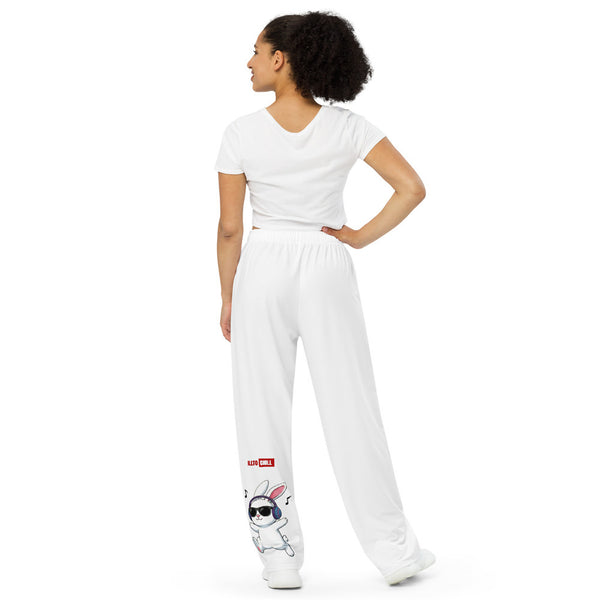 ILLTOCHILL Hard of Hearing Awareness Pants – Women's Back (White)