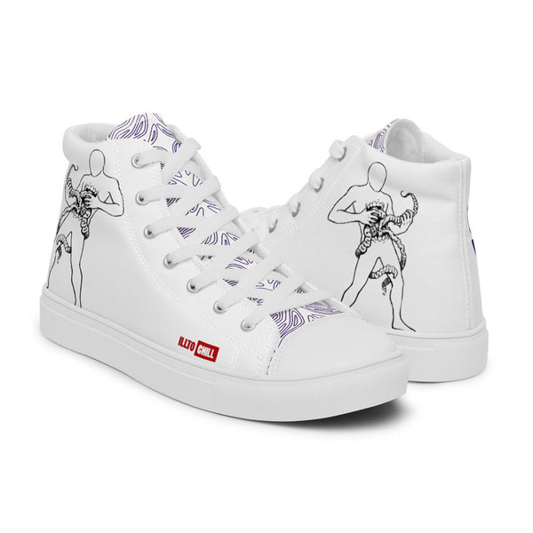 ILLTOCHILL Crohn's disease awareness and support gift Men’s high top canvas shoes – Flat 3 Right