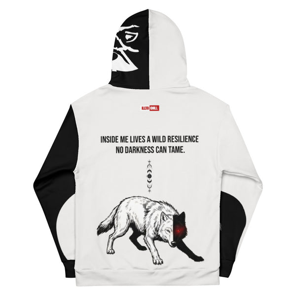 ILLTOCHILL Bipolar disorder gift heavyweight Unisex hoodie – Flat Back (White)