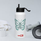 ILLTOCHILL POTS awareness gift Stainless steel water bottle with a straw lid – Lifestyle 2 Left