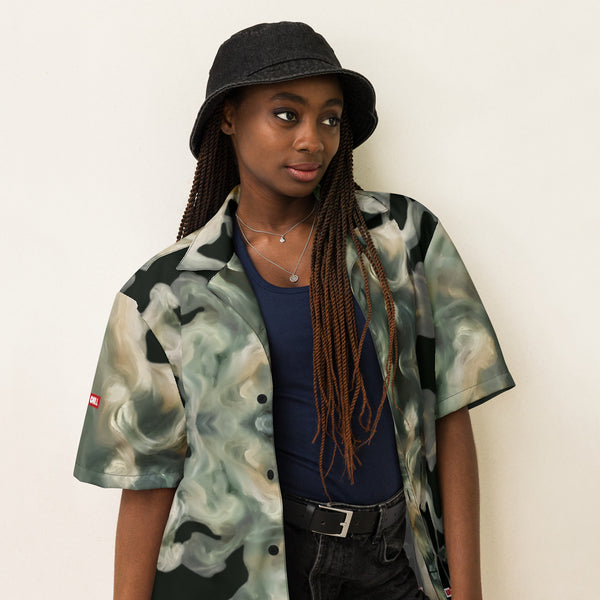 ILLTOCHILL Asthma awareness support Unisex button shirt – Women's Lifestyle Right Front (Black)