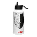 ILLTOCHILL Bipolar disorder gift Stainless steel water bottle with a straw lid – Flat Left