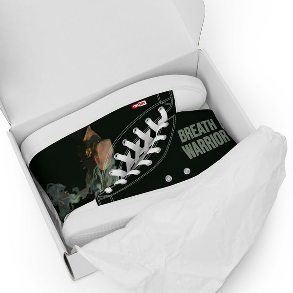 ILLTOCHILL Asthma awareness and support gift Men’s high top canvas shoes – Flat 5 Front