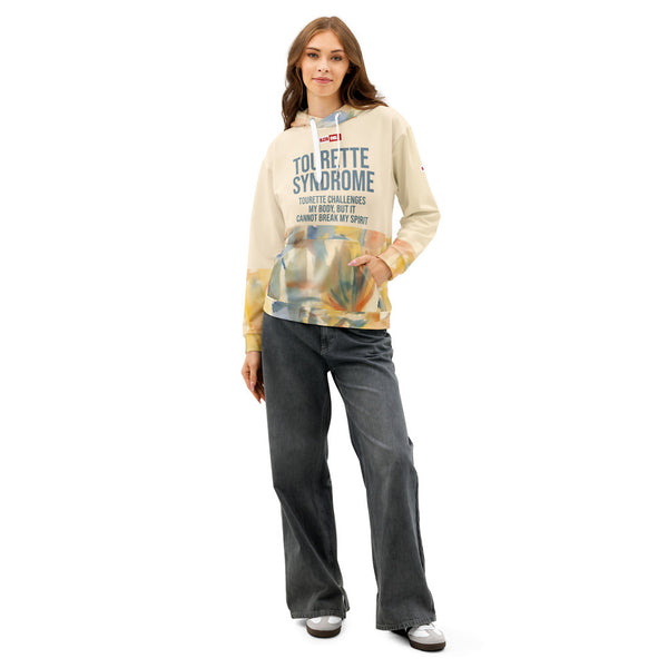 ILLTOCHILL Tourette syndrome awareness TS gift Unisex cotton hoodie – Women's Front (White)