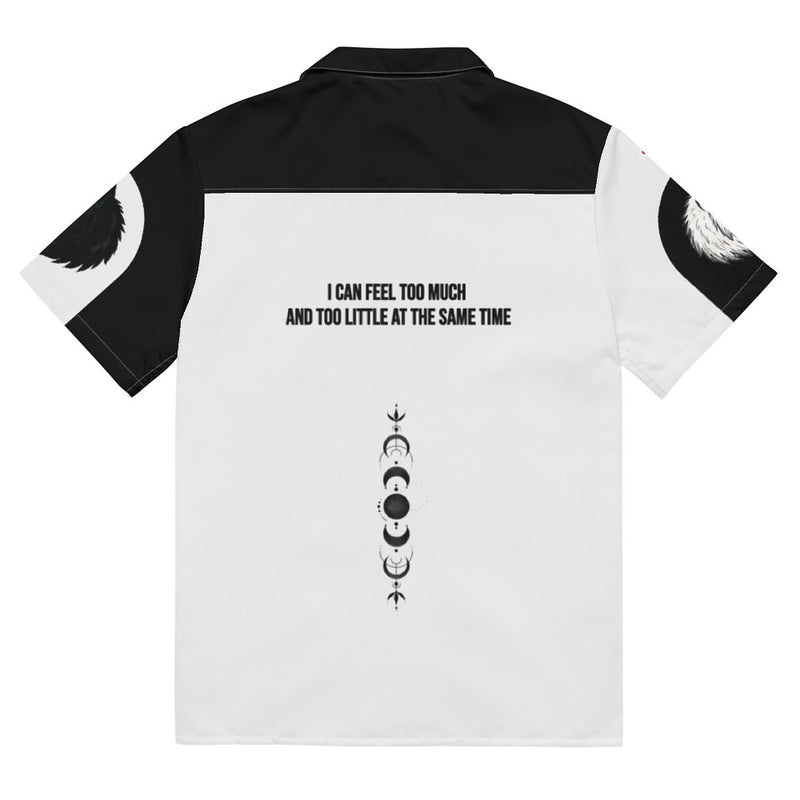 ILLTOCHILL Bipolar disorder Unisex button shirt – Flat Back (White)