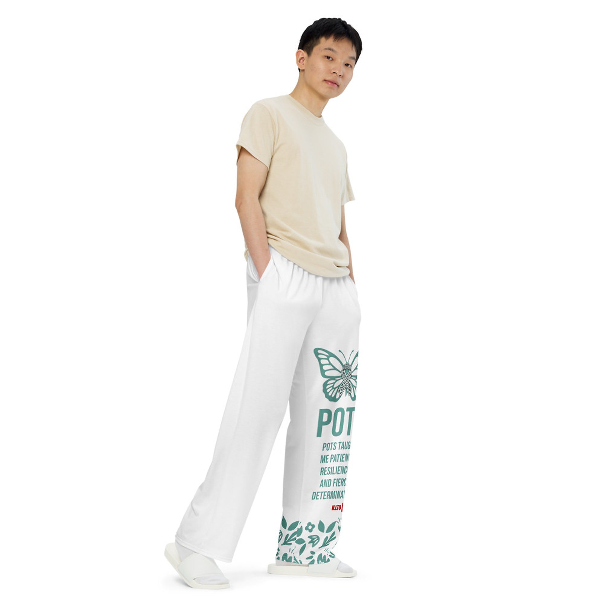 ILLTOCHILL POTS Awareness Pants – Men's Right Front (White)