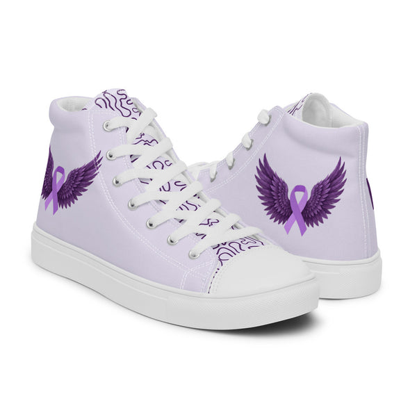 ILLTOCHILL Epilepsy awareness and support gift Men’s high top canvas shoes – Flat 3 Right